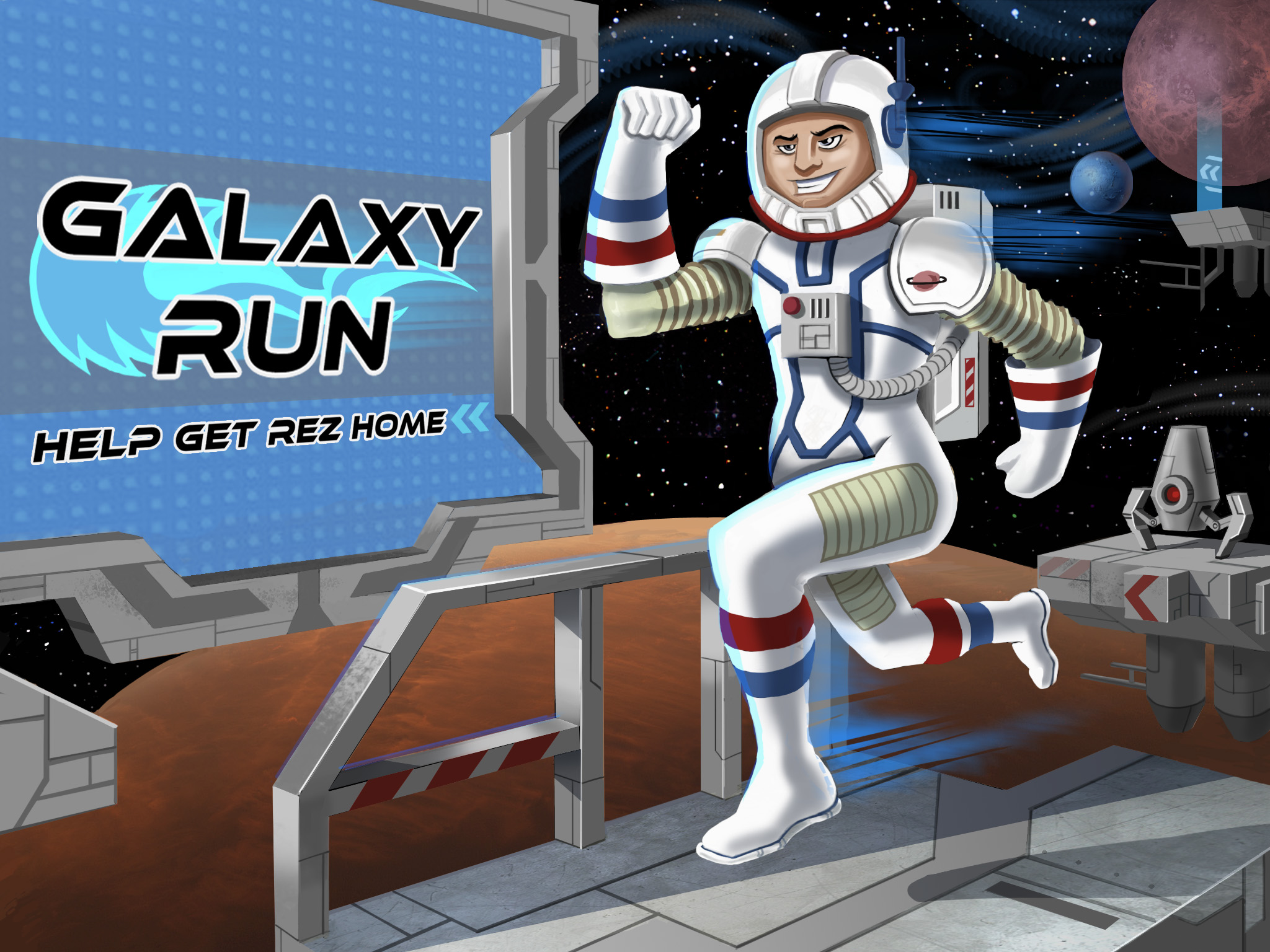 Galaxy Run Title logo screen