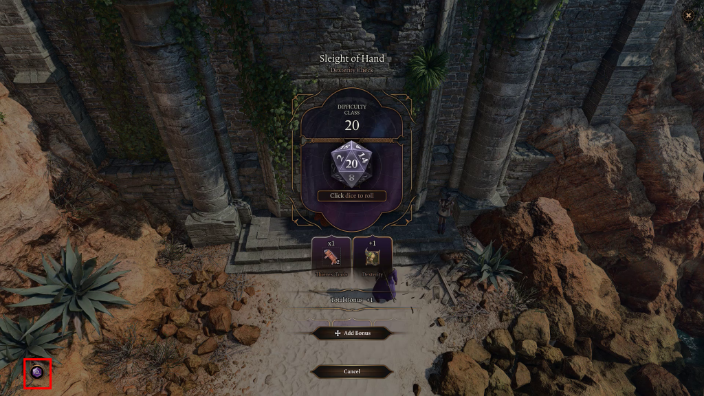 baldurs gate 3 change dice appearance button