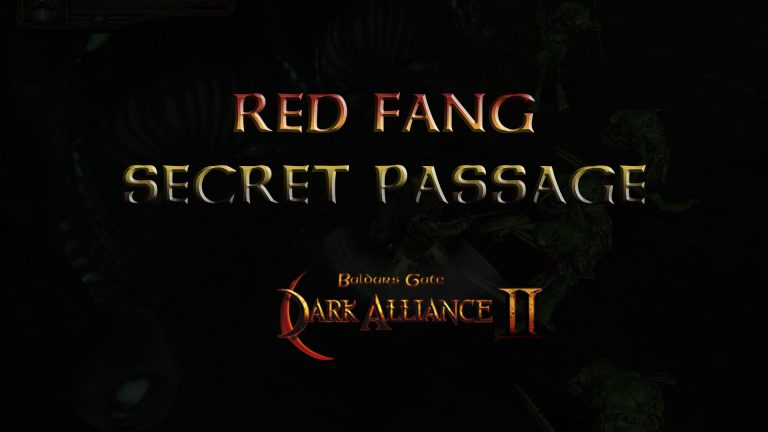 baldurs gate dark alliance 2 red fang secret passage