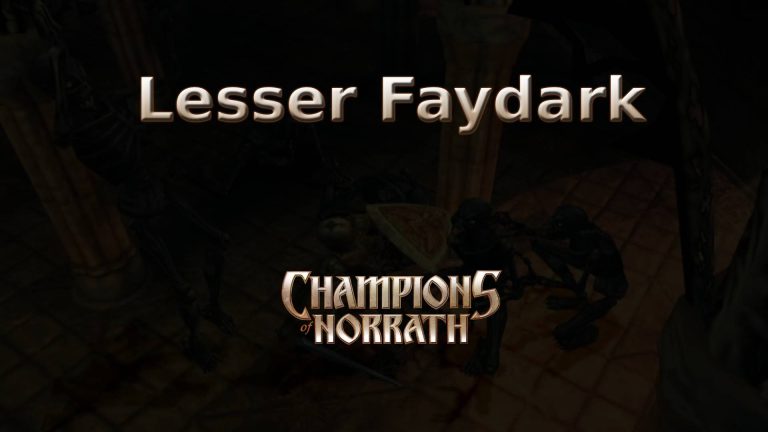 champions of norrath lesser faydark