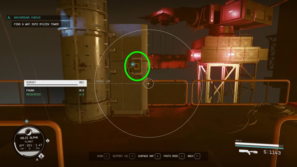 crane button background checks starfield mission walkthrough