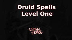 curse of the azure bonds druid spells level one