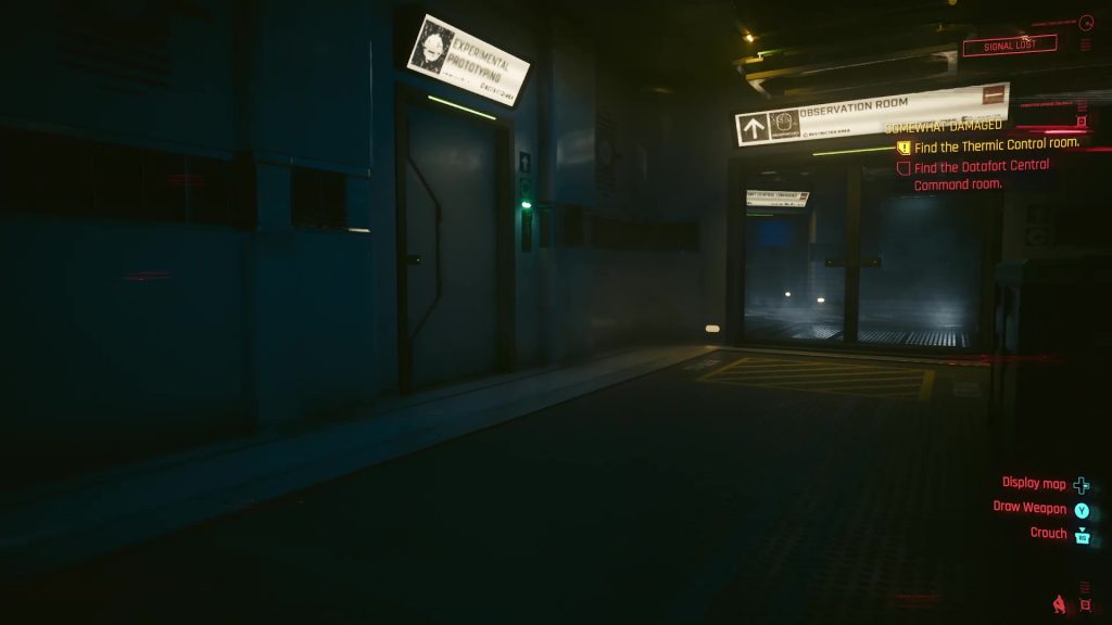 cyberpunk somewhat damaged walkthrough prototype room