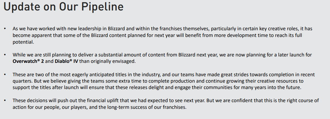 diablo iv overwatch 2 postponed is blizzard in trouble 2022 release date