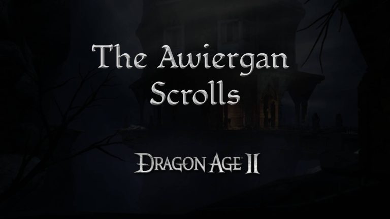 dragon age 2 guides the awiergan scrolls