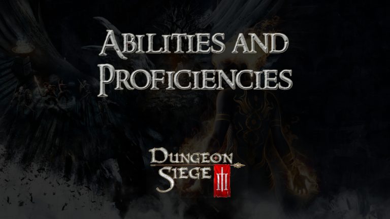 dungeon siege iii abilities and proficiencies featured image