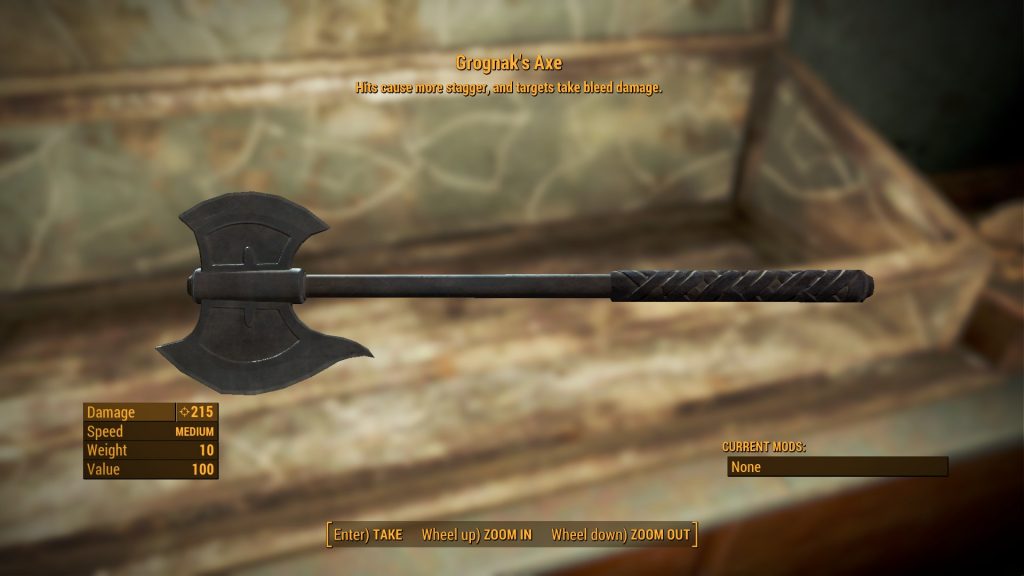 Fallout 4 Grognak’s Axe