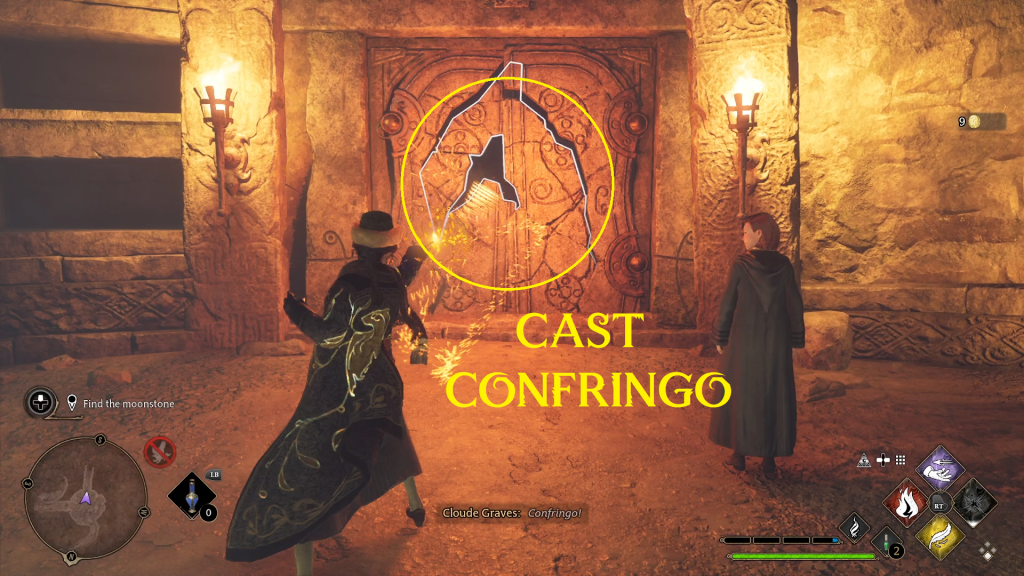 hogwarts legacy the centaur and the stone 2 2 confringo door