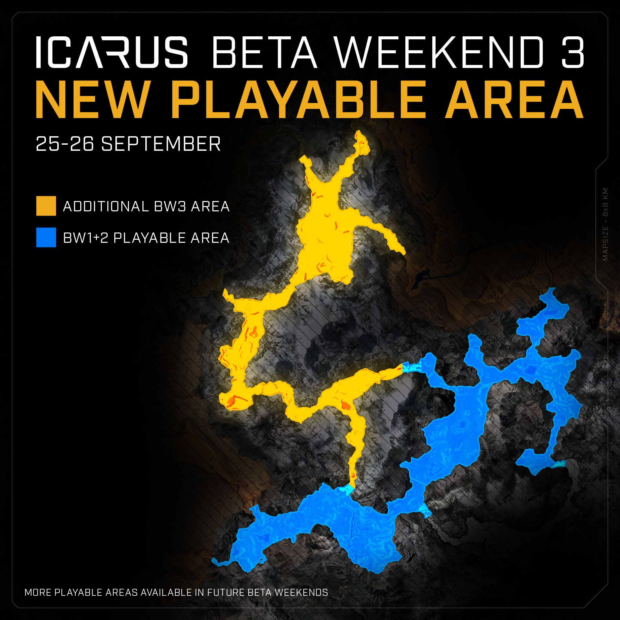 icarus beta weekend 3 arctic map size