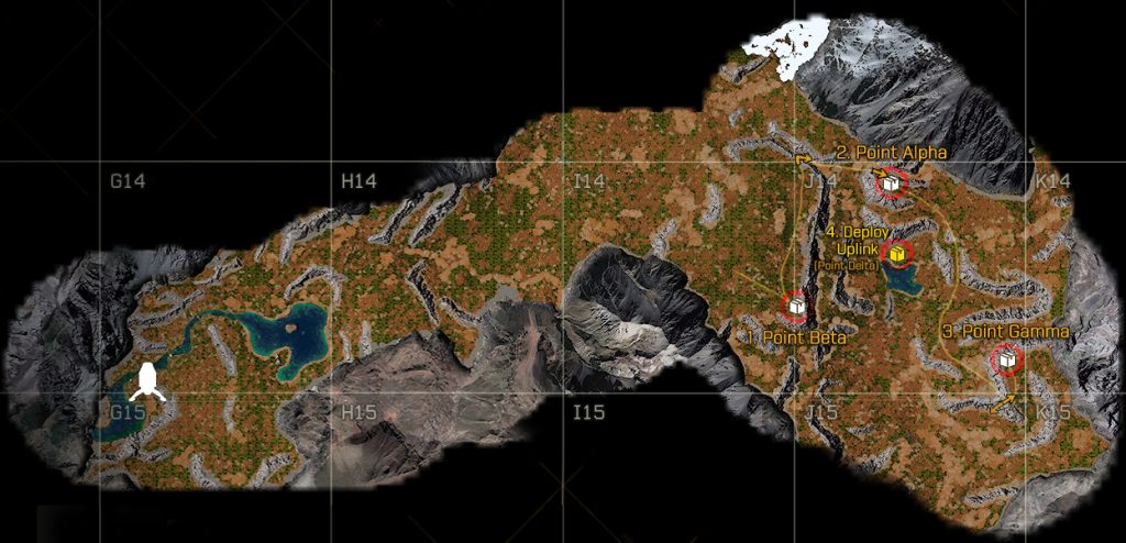 icarus headstone geo survey mission map of objectives