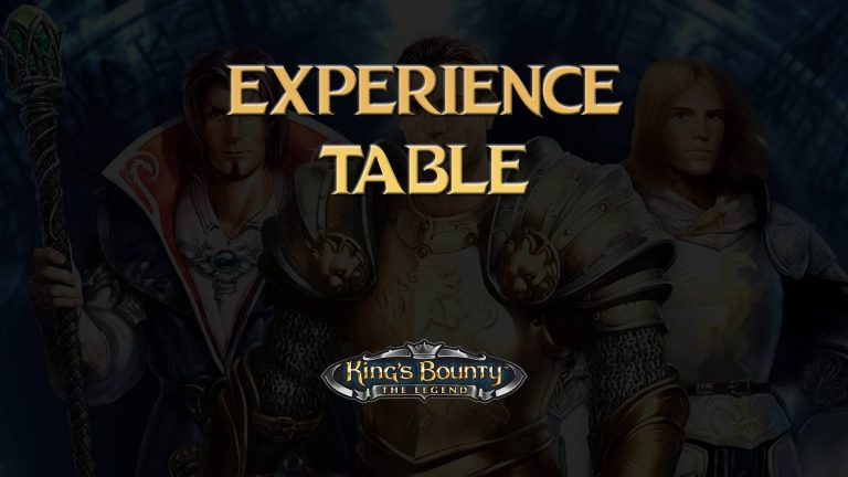 kings bounty the legend guides experience table