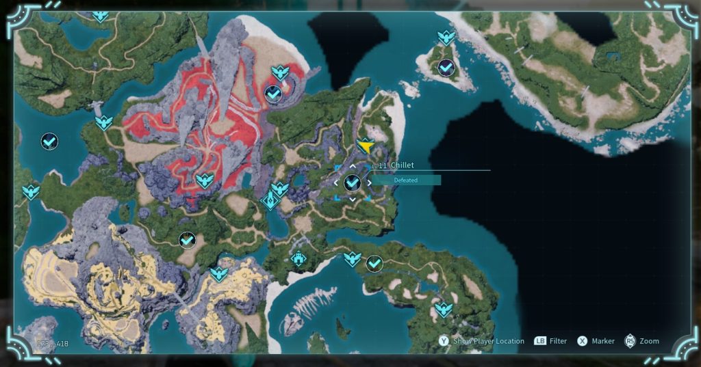 palworld chillet location map