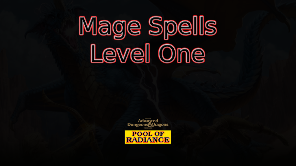 pool of radiance mage spells level one featured image