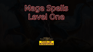 pool of radiance mage spells level one featured image