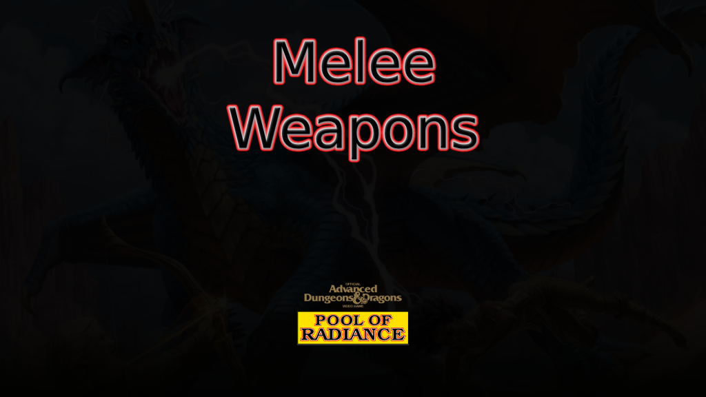 pool of radiance melee weapons featured image