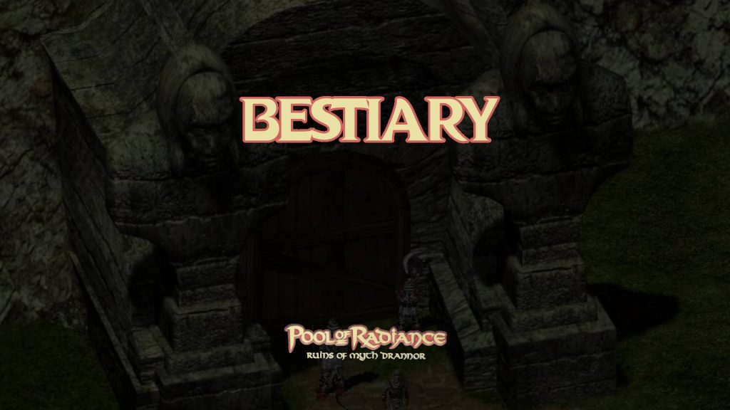 pool of radiance romd guides bestiary