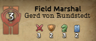 A Field Marshals skills in Hearts of Iron 4.