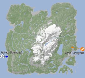 sons of the forest artifact powers repel attract structure location map v1