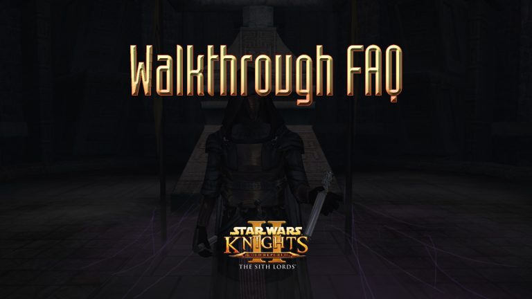 star wars kotor ii walkthrough faq featured image