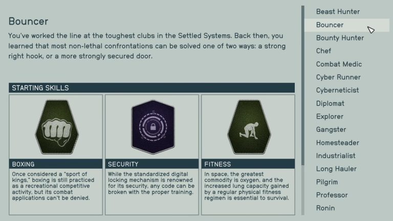 starfield background bouncer description