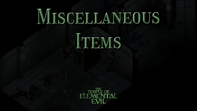 the temple of elemental evil miscellaneous items featured image