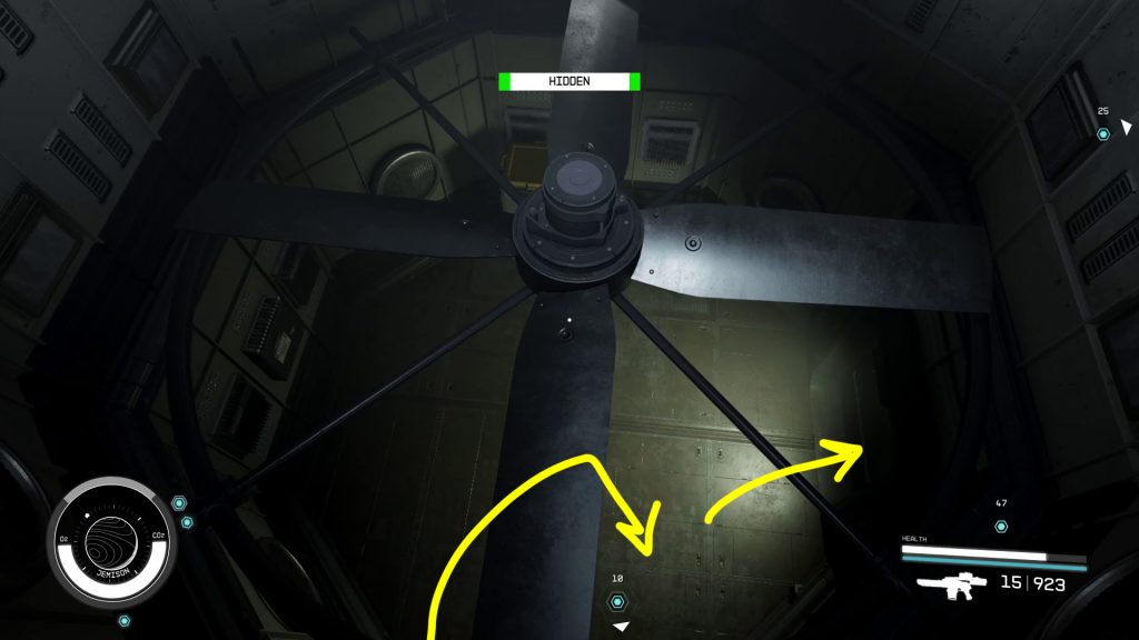 through fan to sabatoging heating system sabotage starfield mission walkthrough