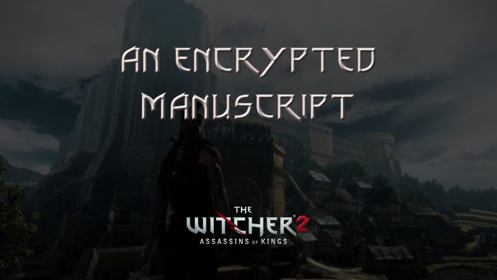 witcher 2 an encrypted manuscript featured image