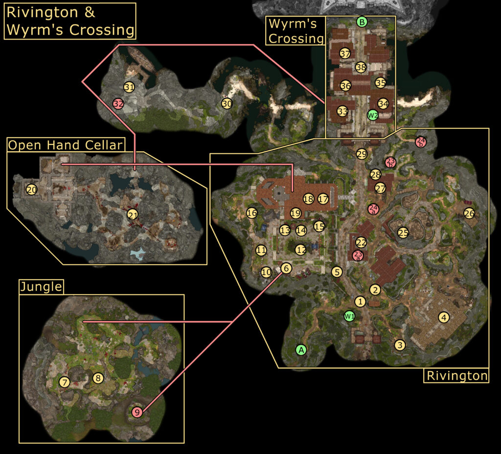 baldur's gate 3 rivington walkthrough map