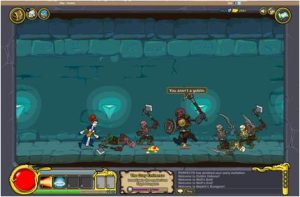 Dungeon Blitz click monster undead fight battle magic spells mage skeleton