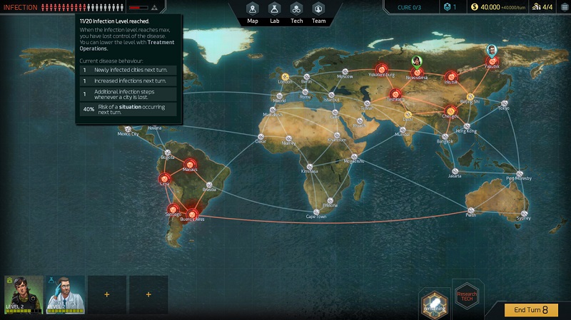 Quarantine PC Steam Review Global Map Infection Screenshot