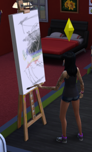 sims 4 painting cash money simoleans