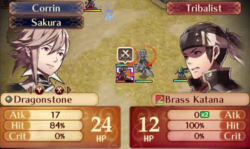 Stat screen before battle