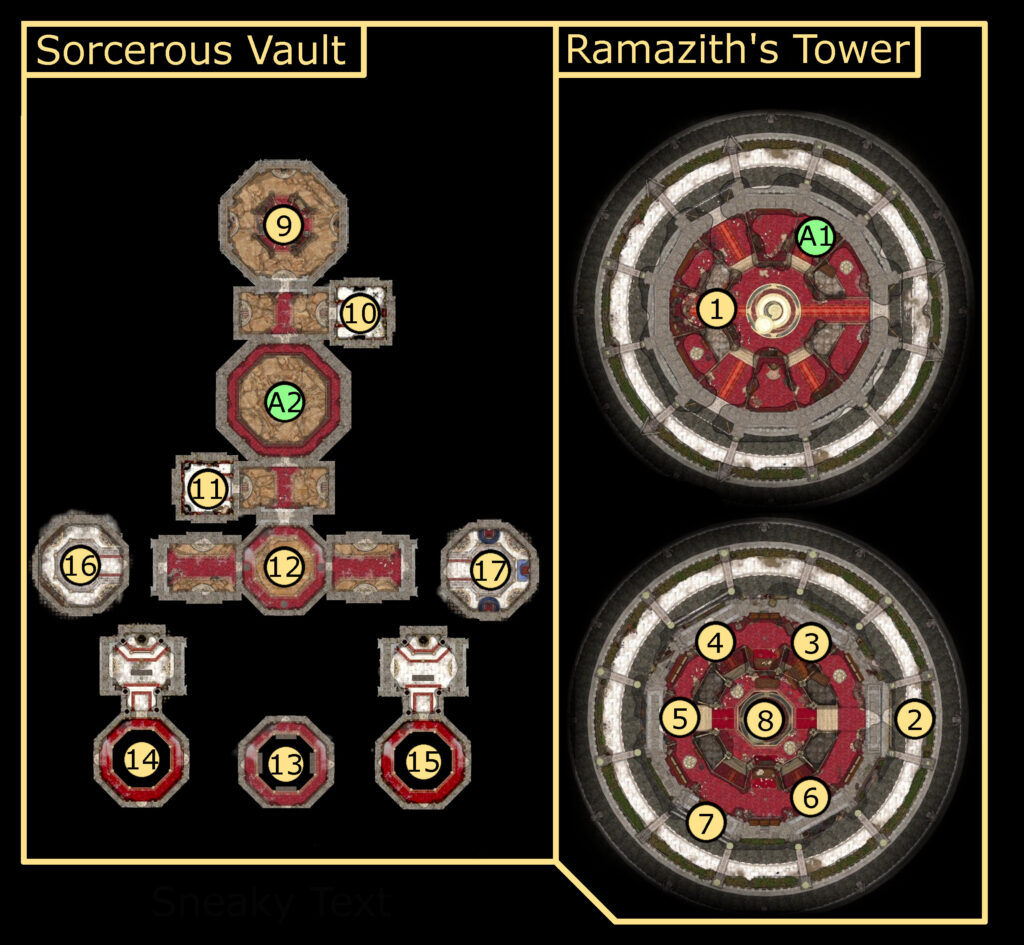 baldur's gate 3 ramazith's tower & sorcerous vault map