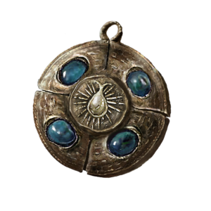 Cerulean Amber Medallion