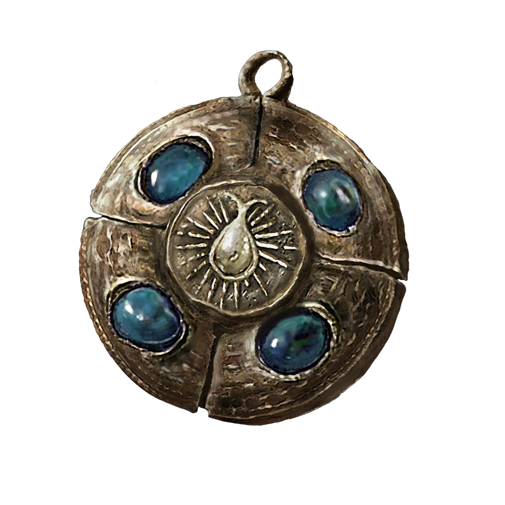 Cerulean Amber Medallion