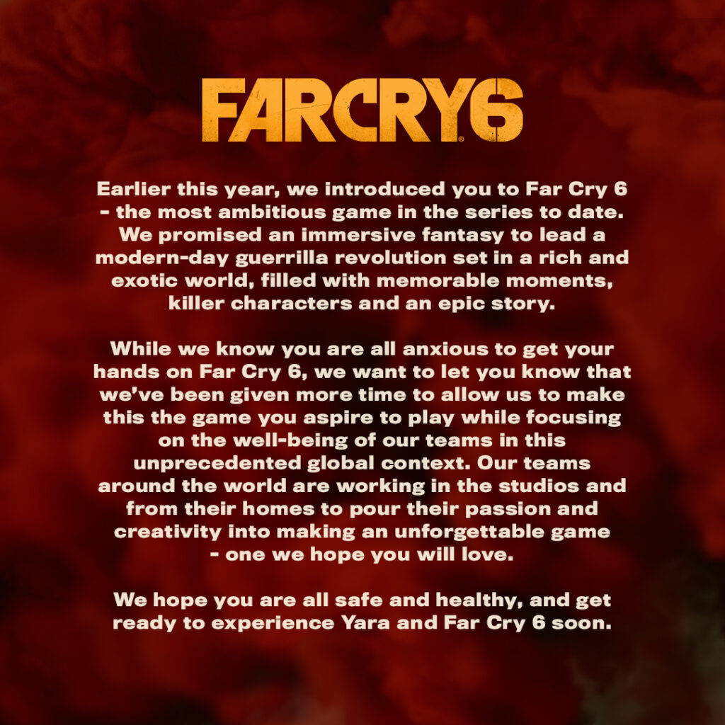 Far Cry 6 Release Date Postponed