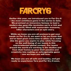 Far Cry 6 Release Date Postponed