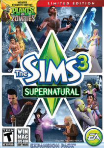 Sims 3 Supernatural Box Art