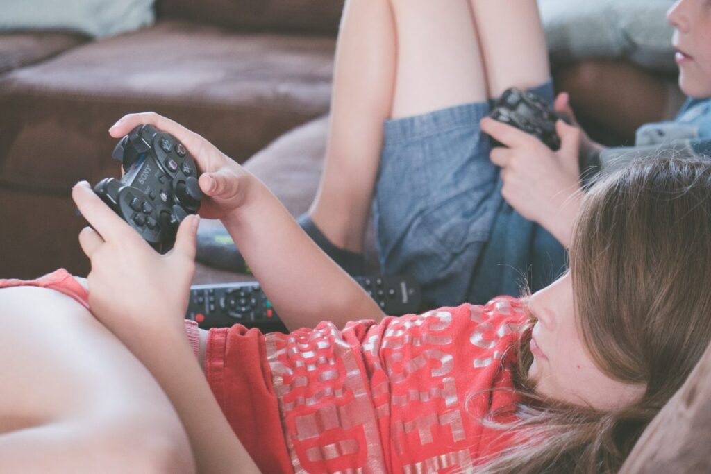 Video Gaming Couch Slouch Image