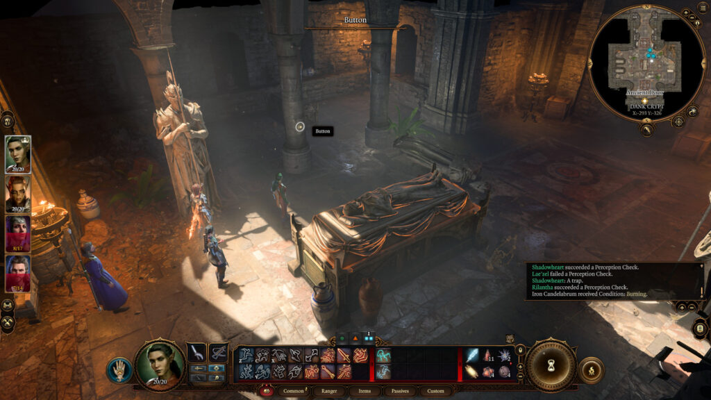 baldurs gate 3 screenshot overgrownruinschapel button