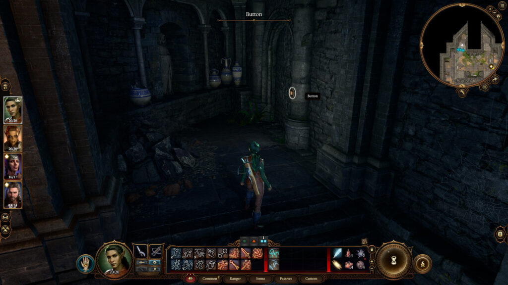 baldurs gate 3 screenshot overgrownruinschapel withersbutton